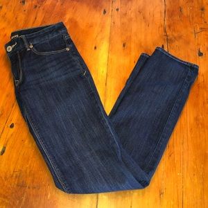 Express dark wash Skinny, Stella, low rise jeans